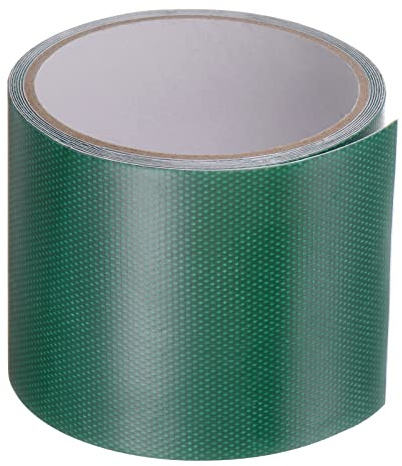 sourcing map Tarpaulin Repair Tape, 3.15 x6.6ft Universal Waterproof Awning Cloth Repair Tape for Crafts Home Improvement Outdoor Tent, Dark Green
