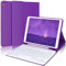 Custodia Tastiera per iPad 9/8/ 7 Generazione 10.2, iPad Air 3 /iPad Pro 10.5, Italiano Tastiera Staccabile Wireless Cover con Supporto per Apple Pencil per iPad 10.2 Pollici, Viola
