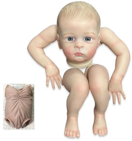 Enjoy with Love Neue 18inch Reborn Puppe Kit Lifelike Oskar Erwachen Baby Bereits gemalt Unfinished Puppe Teile DIY Babyspielzeug