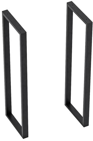 [en.casa] Tischbeine Kauniainen 2er Set Tischgestell 87 x 27 cm für Konsolentisch Stehtisch Metall Tischkufen Tischfüße Schwarz