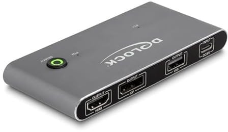 DeLOCK 11485 Tastatur- und Maus-Switch, Anthrazit