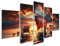 islandburner Bild auf Leinwand Sonnenuntergangsflotte: Wikinger-Langschiffe bereit zur Fahrt Bilder Wandbild Poster
