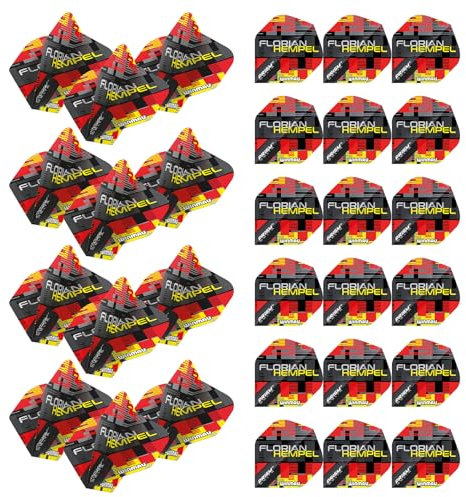 WINMAU Prism Delta Florain Hempel Retro Design Specialist Player Dart Flights – 10 Sets pro Packung (insgesamt 30 Dartflight)