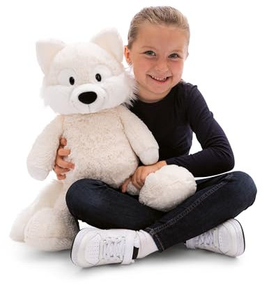 NICI Kuscheltier Polarfuchs Vanja 70cm weiß - Stofftier aus weichem Plüsch, niedliches Plüschtier zum Kuscheln und Spielen, für Kinder & Erwachsene, tolle Geschenkidee - 61297