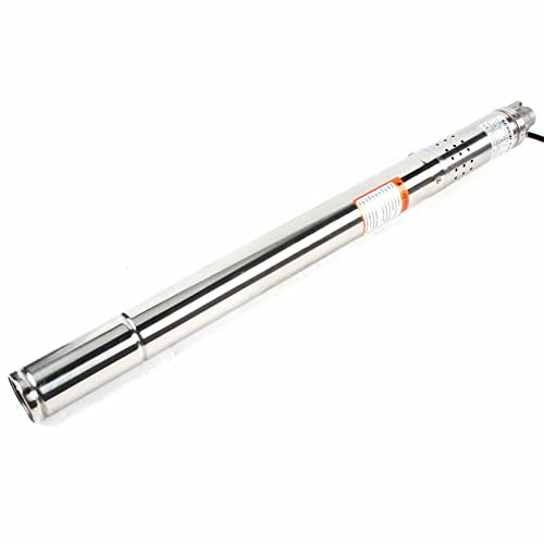 vinnyooc 2 Zoll Tauchpumpe, Edelstahl Tiefbrunnenpumpe 1000l/h, Brunnenpumpe Gartenpumpe Nennförderhöhe 50m Wasserdichte Bewertung IP65 für Städten Fabriken Eisenbahnen
