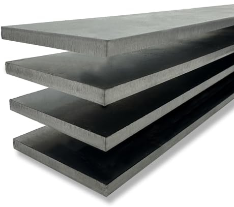 XIOBTQT 4 Pack 1084 Steel Flat Stock - 1.5 x 12 x 1/8 Steel Bars for Knife Making