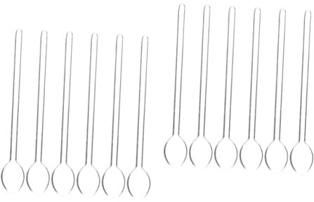 HONMEET 2 Sets Stilvolle Espressolöffel Set Dessert Suppe Rührlöffel Bar Zubehör Home Geschirr 6 Stück * 2