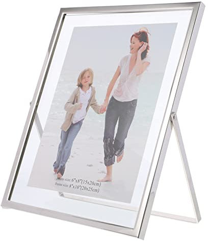 HOMOCONO Glass Picture Frame Für Doppelseitige Tischanzeige Transparent Für Heimdekoration Und