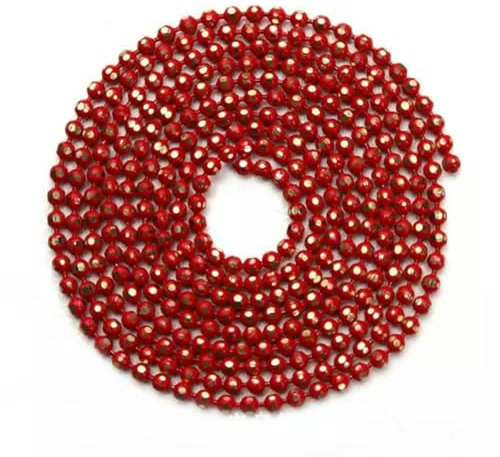 10 Meter 1,5 mm facettiert geschliffene Kupfermetall-Kugelkette Großhandel zur Schmuckherstellung-Rot