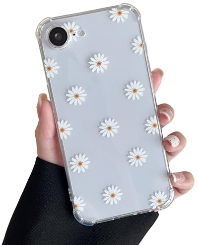ZTOFERA für iPhone 17e/iPhone16e Hülle mit Blumen,Weiches TPU,Gänseblümchen | Transparente Handyhülle,Verstärkte Ecken mit stoßfestem Schutz,schlanke Passform,niedliches trendiges Blumenmuster