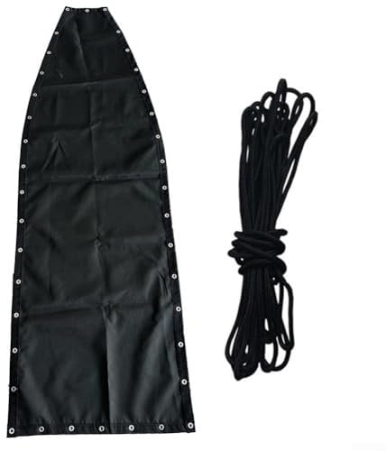 HOHOVYVY Coussin de rechange pour fauteuil suspendu en textilène avec fixation par corde 64 x 197 x 23 cm Noir (1 pièce sans poches)