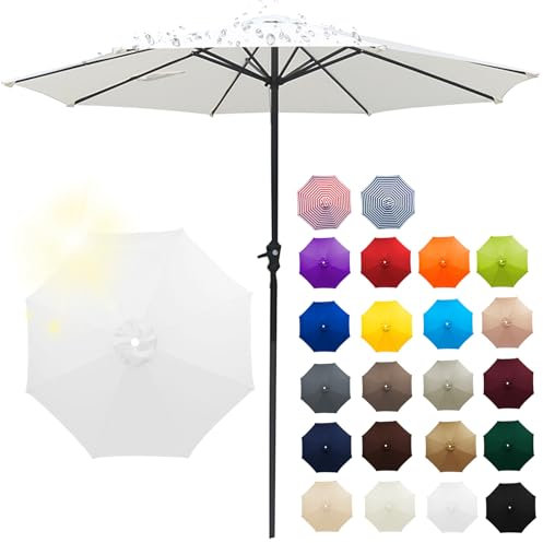 Toldo de Recambio de Sombrilla 2/2.3/2.5/2.7/3/3.5/4 Metros, tela de Repuesto Para Sombrilla 6/8 Varillas, Protección UV Toldo de Repuesto Para Parasol para Exteriores (U,8ribs:3.5m/11.5ft)