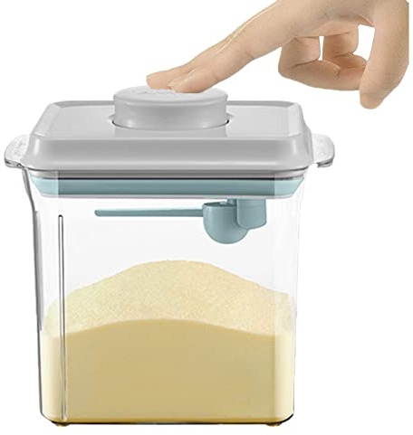Neuytiky Milchpulverspender 1700 ml,Versiegelter PulverbehäLter,Tragbare Milchpulver-Aufbewahrungsbox FüR Lebensmittel,Milchpulver Behälter mit Löffel,FeuchtigkeitsbestäNdige
