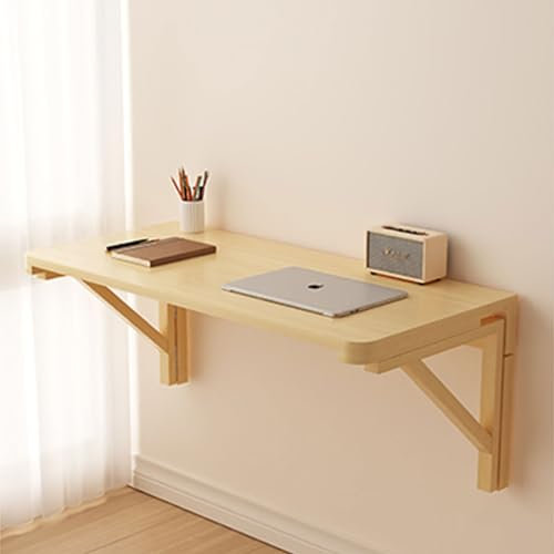 Bureau mural pliable, bureau flottant, bureau mural, table à manger murale, bureau mural, bureau monté pour petits espaces, table à manger escamotable en bois massif, bureau mural pliable (taille : 70