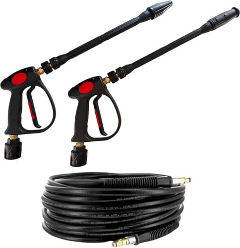 M&M Smartek Hochdruckreiniger Set 20 m für Kärcher K2-K7 Quick Connect | MV925 Pistole mit 2 Lanzen, Vario- und Turbodüse, bis 310 bar und 160 °C, Referenz-Nr. 2.641-721.0