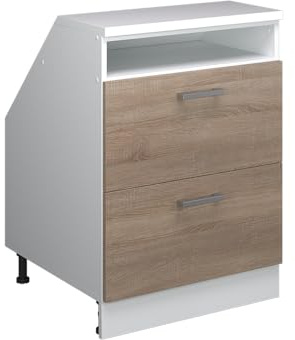 Vicco Küchenschrank für Dachschrägen R-Line, Sonoma, 60 cm