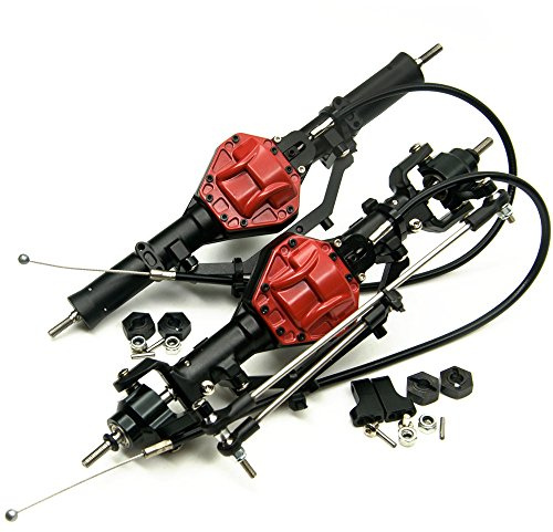 1 Satz Alloy Vorderachse & Hinterachse mit 4WD Lock Für 1:10 RC Crawler Auto AXIAL SCX10