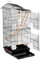 Yaheetech Cage à Oiseaux avec 3 Jouets Poignée Portable 4 Mangeoires 3 Perchoirs Cage pour Perruche Calopsitte Conure Pinson Canaris 46 x 35,5 x 99 cm