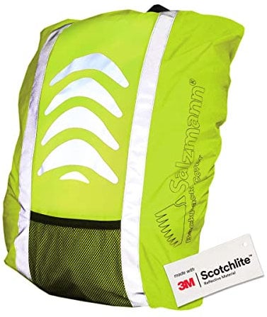 Salzmann Wasserdichter Rucksacküberzug - Reflektierende Rucksackschutzhülle - Hergestellt mit 3M Scotchlite