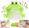 Light Up Baby Bath Bubble Toy, Automatic Frog Bubble Maker Kids Bath Bubble Machine with 24 Music Baby Fun Bath Toys