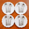 Odoria 1/12 Miniatura 4pz Platos y 12pz Cubiertos Cocina Accesorio para Casa de Muñecas