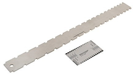 Bnineteenteam String Action Ruler Gauge und Guitar Neck Notched Straight Edge für die Wartung und Reparatur von Gitarren Guitar Notched Ruler Leistungsfähiges Zubehör Musikinstrumentenzubehör