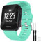 TopPerfekt Armband kompatibel mit Garmin Forerunner 35, weiches Silikon Ersatz-Uhrenarmband für Garmin Forerunner 35 Smart Watch, passend für 130-230 mm Handgelenk (Teegrün)