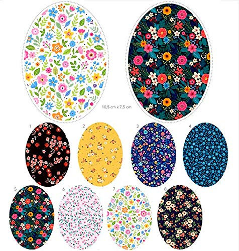 8 parches rodillera infantil serigrafiados para planchar en la ropa. Aplicaciones termoadhesivas para reparar y decorar pantalones, chaquetas, jerseys, mochilas (Estampados)