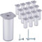 (Paquet de 16 pièces) Pieds de meuble réglables en hauteur ronds, matériaux: plastique, aluminium. Vis incluses (16, 10 cm de hauteur)