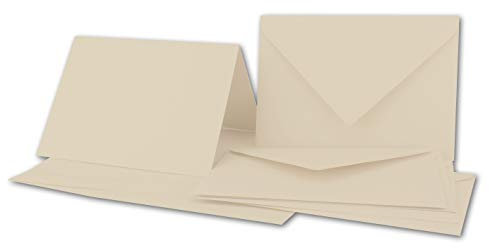 ARTOZ FLORETTA 50x DIN B6 Faltkarten-Set mit DIN B6 Umschlägen - light skin - 12 x 16,9 cm - 200 g/m² - pastellfarbenes Papier