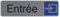 Exacompta - Réf. 67171E - 1 plaque de porte adhésive Entrée - Plaque murale imprimée de signalisation - Sur tous supports - Aspect aluminium brossé - Dimensions : 16,5 x 4,4 cm