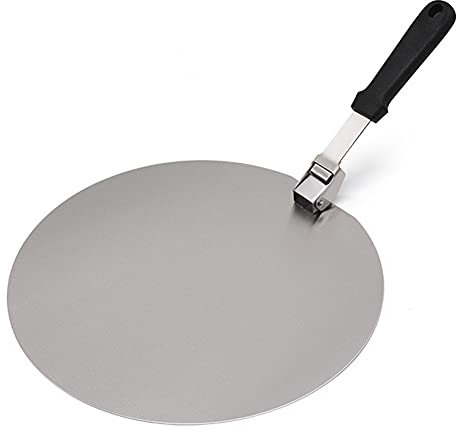 Pmandgk Paddle de pizza de 12 pulgadas, cáscara de pizza de acero plegable, mango de de pizza, herramientas de hornear para horno de pizza de barbacoa
