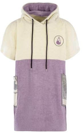 WAVE HAWAII Bade-Poncho Damen & Herren “Peniche”, Größe S 145-175cm, 95% Baumwolle Surf-Poncho für Erwachsene, Frottee Handtuch hohe Wasserabsorption, Umziehhilfe Strand Erwachsene