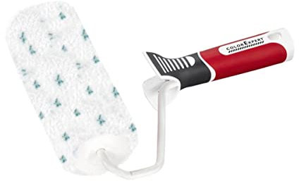 Color Expert Alu-Farbroller Ultralight | Für raue Untergründe | Mit abgewinkeltem 3K-Griff | 18 cm