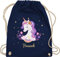 Turnbeutel Rucksack - Einhorn Geschenk Einhörner I Unicorn - Unisize - Navy Blau - personalisierte geschenke mädchen einhornrucksack unicorns with beutel wechselbeutel kita kinderturnbeutel
