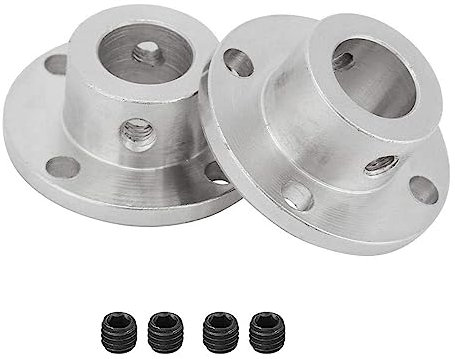 TOP-VIGOR 8mm Rigid Flange Coupling H13xD16mm Motor Guide Shaft Coupler Motor Connector, Aluminum Alloy Shaft Axis Fittings for DIY RC Model Motors with Screw Set, 2Pcs