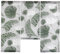 Design Mini Flächenvorhang Set Blätter Monstera Schiebevorhang Schiebegardine Tropical 4090-01