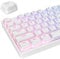 SOLIDEE White Pudding Tastenkappen,Double Shot PBT-Tastenkappen mit durchscheinender Schicht,117 Tasten XDA Profile Keycaps,für ISO&ANSI 61/68/84/87/104 Tasten mechanische Tastatur(White Pudding)