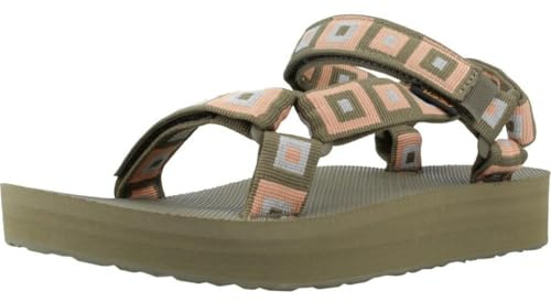 Teva Women's W Midform Universal Sandal, Retro Squares Unwind, 8 UK