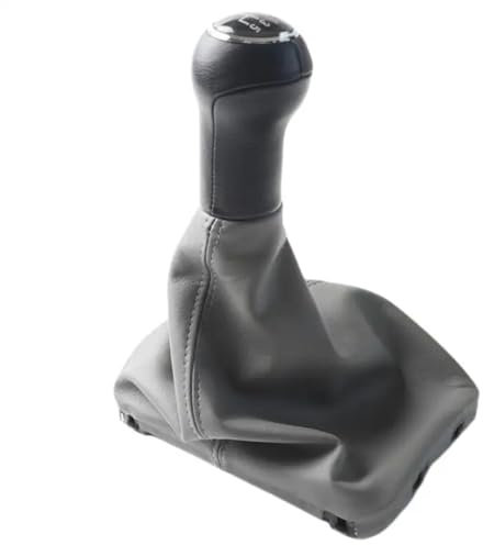 IUKMRT Schaltknauf Für VW Für Käfer 1998-2010 Auto Styling Zubehör 5 Gang Schalthebel Kragen Gamasche Boot Abdeckung Fall Kragen Auto Schaltknauf(Gray)