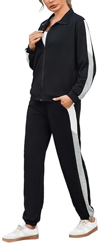 Nieery Ensemble de jogging femme automne activewear sets jogging et pantalon avec bas resserrés tenue de fitness décontractée ensemble casual Tracksuit
