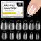 Born Pretty Nail Tips für Gelnägel Oval Rund Kurz - 288 Stück Nageltips Set Soft Full Cover Gel Nail Tips Pre-Shaped Halbmatt Nagelspitzen für Acrylnägel und Nail Art DIY Nagelstudio 12 Größen