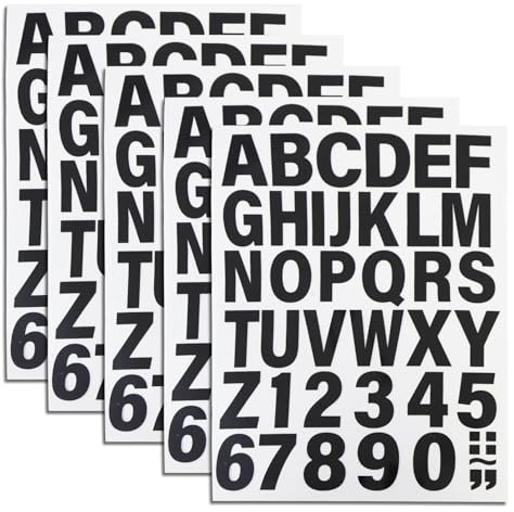 5Sheets Iron on Letters for Clothes 2 Inch Heat Transfer Vinyl Letters and Numbers Black Iron-on Name Transfers Alphabets Numbers Patches for Sport Jerseys T Shirts Slogan Clothing Printing DIY Crafts