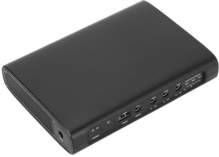 Mini-USV-Batterie-Backup, 25600 MAh, 94,72 Wh, Unterbrechungsfreie Stromversorgung mit DC 5 V, 9 V, 12 V, USB, 5 V, 2 A Ausgang, Kleines Netzteil, Batterie-Backup für Router,