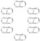 YOURKAY S-Clasp, 8 Pezzi Bracciale in Titanio Chiusura, Chiusura Aragosta a Doppia Apertura, Chiusure per Braccialetti per Portachiavi, Fibbia da Alpinismo, Creazione di Gioielli