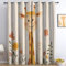 Blickdichte Vorhänge Bunt– Verdunkelungsvorhänge Mit Cartoon Tiere Giraffe H200 X B70 cm (2Er Pack) Für Schlafzimmer, Wohnzimmer, Büro, Schiebevorhänge, Maschinenwaschbar