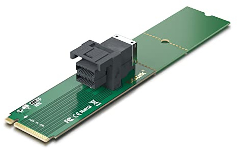 HiFiber M.2 (M-Key) zu SFF-8643 Adapter für PCIe 3.0 x4 Schnittstellenkonvertierung, ermöglicht Hochgeschwindigkeits-NVMe-SSD-Konnektivität in U.2-Speichersystemen