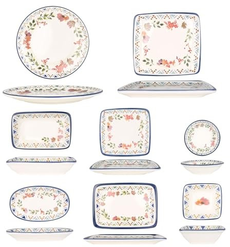 Bonna Geschirrset zum Frühstück - Spring - 14 teilig - 6 Personen - Porzellan