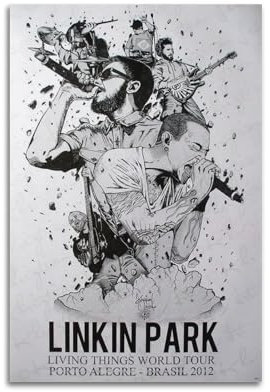 DGYKJTYDW Linkin Park Band-Poster, dekoratives Gemälde, Leinwand, Wandposter und Kunstdruck, modernes Familienschlafzimmer, Dekoration, Poster, 40 x 60 cm