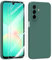 MIKULLE Funda para Samsung Galaxy A26 5G con Cristal Templado Protector de Pantalla,Ultra Slim Protectora Anti-Choques Carcasa de Silicona Líquida TPU Suave Case Cover - Verde Oscuro